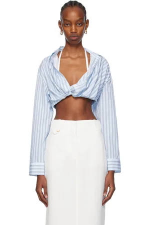 Jacquemus Chemise écourtée Bahia bleue - Les sculptures
