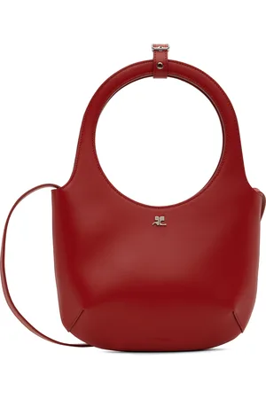 Courrèges Sac Holy rouge en cuir