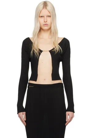 Jacquemus Cardigan long Pralu noir en tricot - Les Classiques