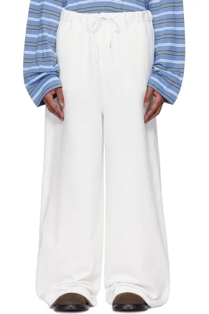 Marni Pantalon de survêtement blanc en jersey bouclette