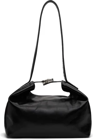 By Far Sac Bea noir en cuir froissé