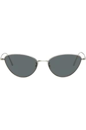 Khaite Lunettes de soleil 1998C argentées édition Oliver Peoples