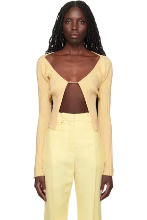 Jacquemus Cardigan long Pralu jaune en tricot - Le chouchou