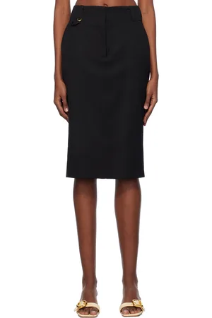 Jacquemus Jupe midi Bari noire - Les sculptures