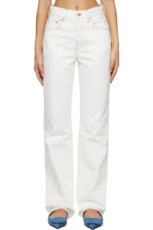 Jacquemus Jean droit de-Nîmes blanc cassé - Les classiques
