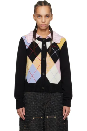 Ganni Cardigan multicolore à motif arlequin