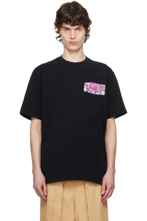 J.W.Anderson T-shirt noir à image de dentelle à logo