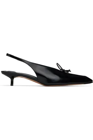 Jacquemus Chaussures à petit talon Cubisto noires à bride arrière - Les sculptures