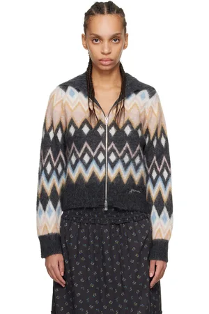 Ganni Cardigan multicolore à glissière