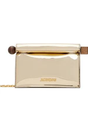 Jacquemus Petite pochette dorée à ferrures rond carré - La casa