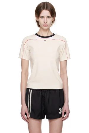 Kijun T-shirt à manches courtes de sport blanc cassé