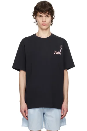 J.W.Anderson T-shirt bleu marine à logo et texte imprimés