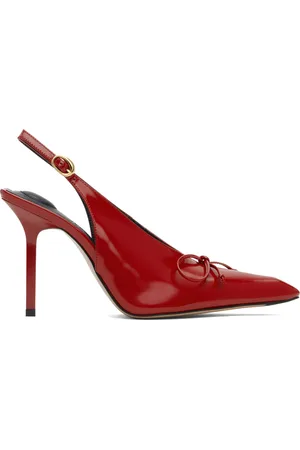 Jacquemus Chaussures à talon aiguille Cubisto rouges à bride arrière - Les classiques