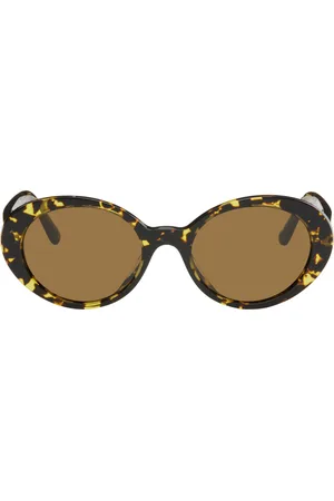 Oliver Peoples Lunettes de soleil Lumar brunes - Handmade in Japan