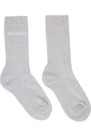 Jacquemus Chaussettes grises à logo