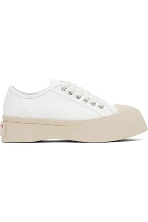 Marni Baskets blanches en cuir nappa à semelle Pablo