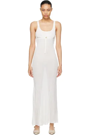 Jacquemus Robe longue Oranger blanche en tricot - Le chouchou