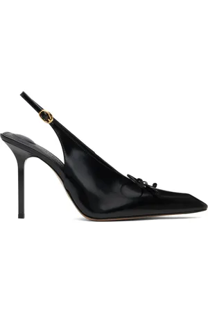 Jacquemus Chaussures à talon aiguille Cubisto noires à bride arrière - Les classiques
