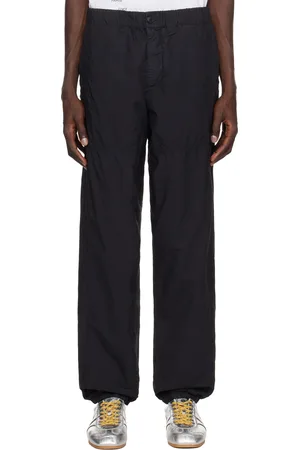 DRIES VAN NOTEN Pantalon parachute bleu marine