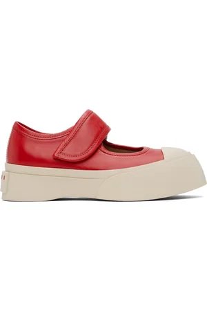 Marni Baskets de style Charles IX rouges en cuir