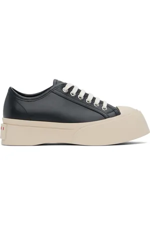 Marni Baskets noires en cuir nappa à semelle Pablo