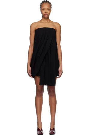 J.W.Anderson Robe courte de style bustier drapée noire