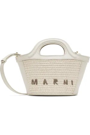 Marni Micro cabas Tropicalia blanc