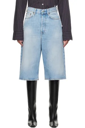 Acne Studios Short décontracté bleu en denim
