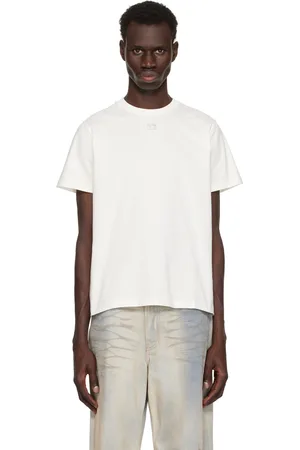Ganni T-shirt décontracté blanc cassé à logos en pierres du Rhin