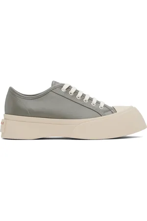 Marni Baskets grises en cuir nappa à semelle Pablo