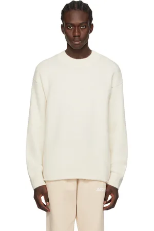 Jacquemus Pull blanc cassé à logo - Les classiques