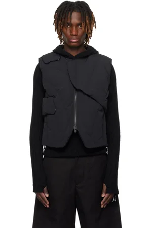 HELIOT EMIL Veste étagée noire rembourrée en duvet