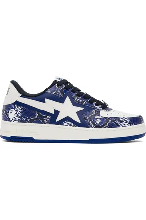 BAPE Baskets bleu et blanc à étoiles emblématiques exclusives à SSENSE - Lunar New Year