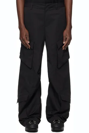 HELIOT EMIL Pantalon cargo Cellulae noir