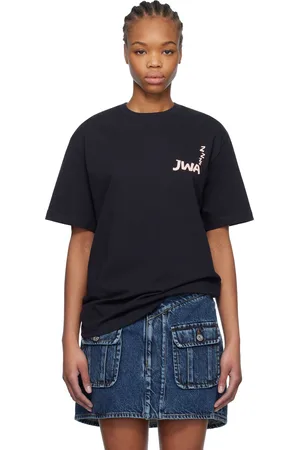 J.W.Anderson T-shirt bleu marine à logo et texte imprimés