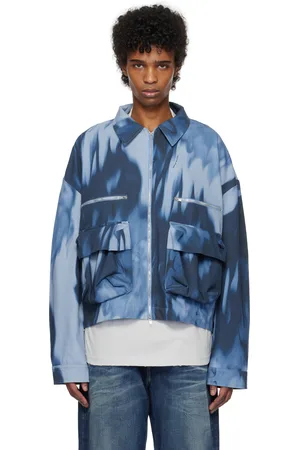 Collina Strada Blouson Nash bleu en denim à images florales Barbed