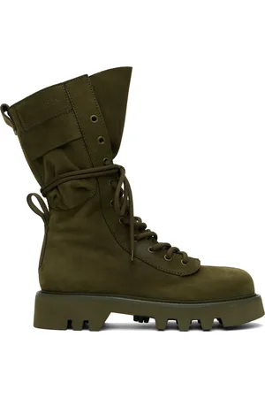 J.W.Anderson Bottes militaires kaki en cuir