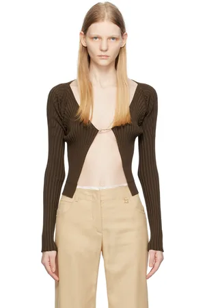 Jacquemus Cardigan long Pralu brun en tricot - Le chouchou