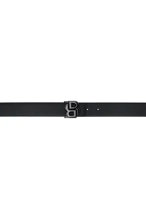 HUGO BOSS Ceinture réversible noire à monogramme double B