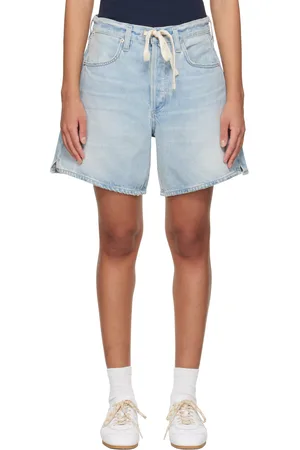 Citizens of Humanity Short Brynn bleu en denim à cordon coulissant - HUMANITY