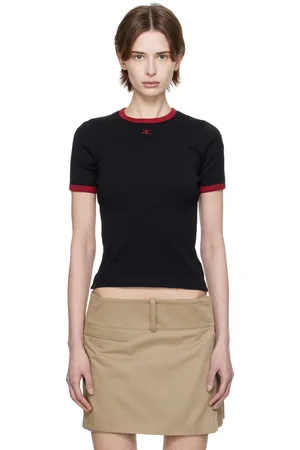 Courrèges T-shirt noir et rouge - Heritage