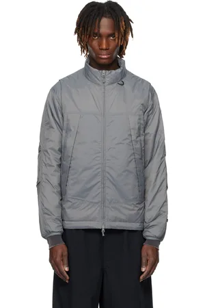 Daiwa Pier39 Blouson militaire deux façons gris en taffetas technique rembourré en duvet