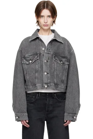 AGOLDE Blouson Palmer gris en denim