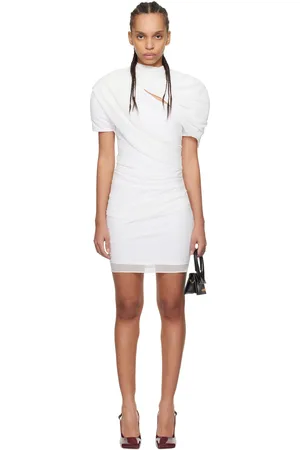 Jacquemus Robe courte Castagna blanc