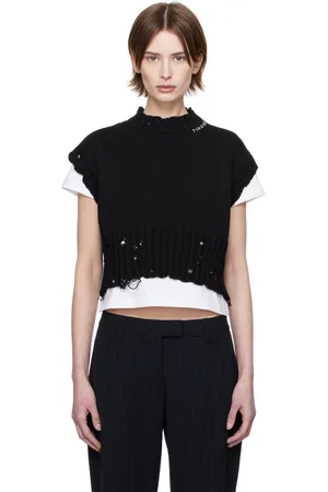 Marni Pull sans manches noir à col ras du cou