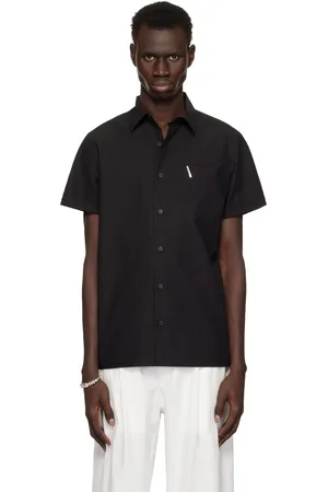 Hyein Seo Chemise à manches courtes noire à épingle à logo