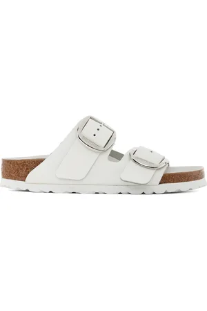Birkenstock Sandales étroites Arizona blanches à grandes boucles