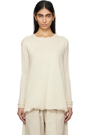 Lauren Manoogian Pull blanc cassé à ourlet bouffant