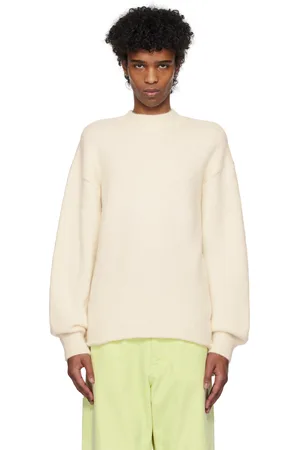 Jacquemus Pull blanc cassé à logo - Les classiques