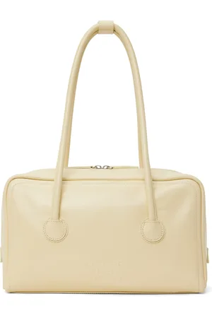 MARGE SHERWOOD Sac Boston beige en cuir souple